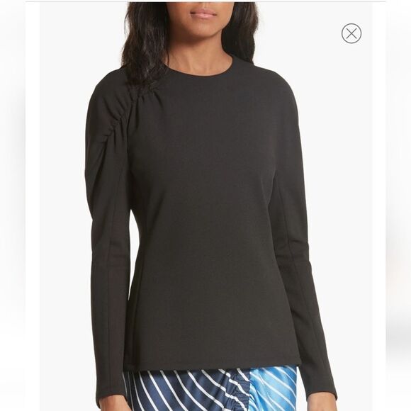 Tibi Shirred Stretch Crepe Top sz 6 - Picture 1 of 16